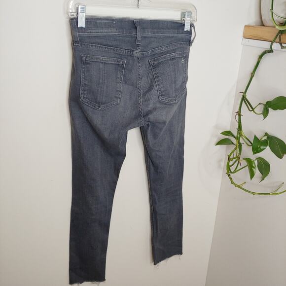 Rag & Bone Gray Raw Hem Ankle Jeans 25 - Picture 3 of 11